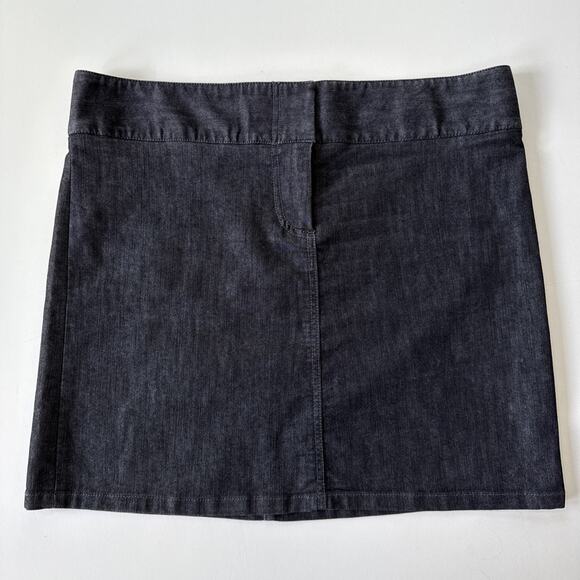 Kenneth Cole Reaction Black Demin Mini Skirt Jean Pencil Y2K Women's Size‎ 10 - Picture 10 of 10